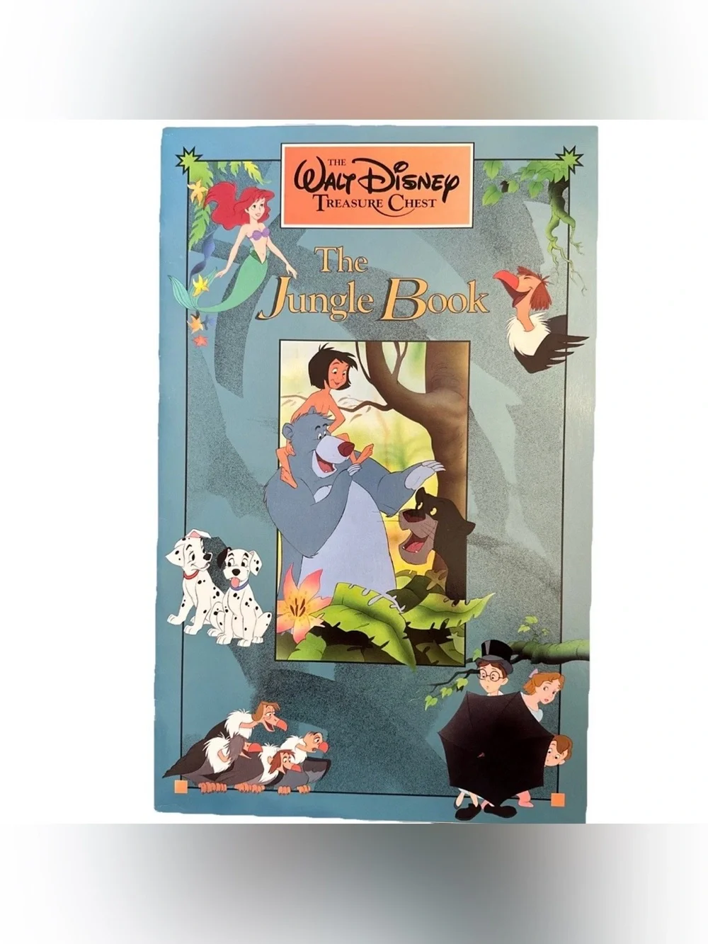 Vintage 1991 The Walt Disney Treasure Chest Set Of 5 Large Picture Books GUC